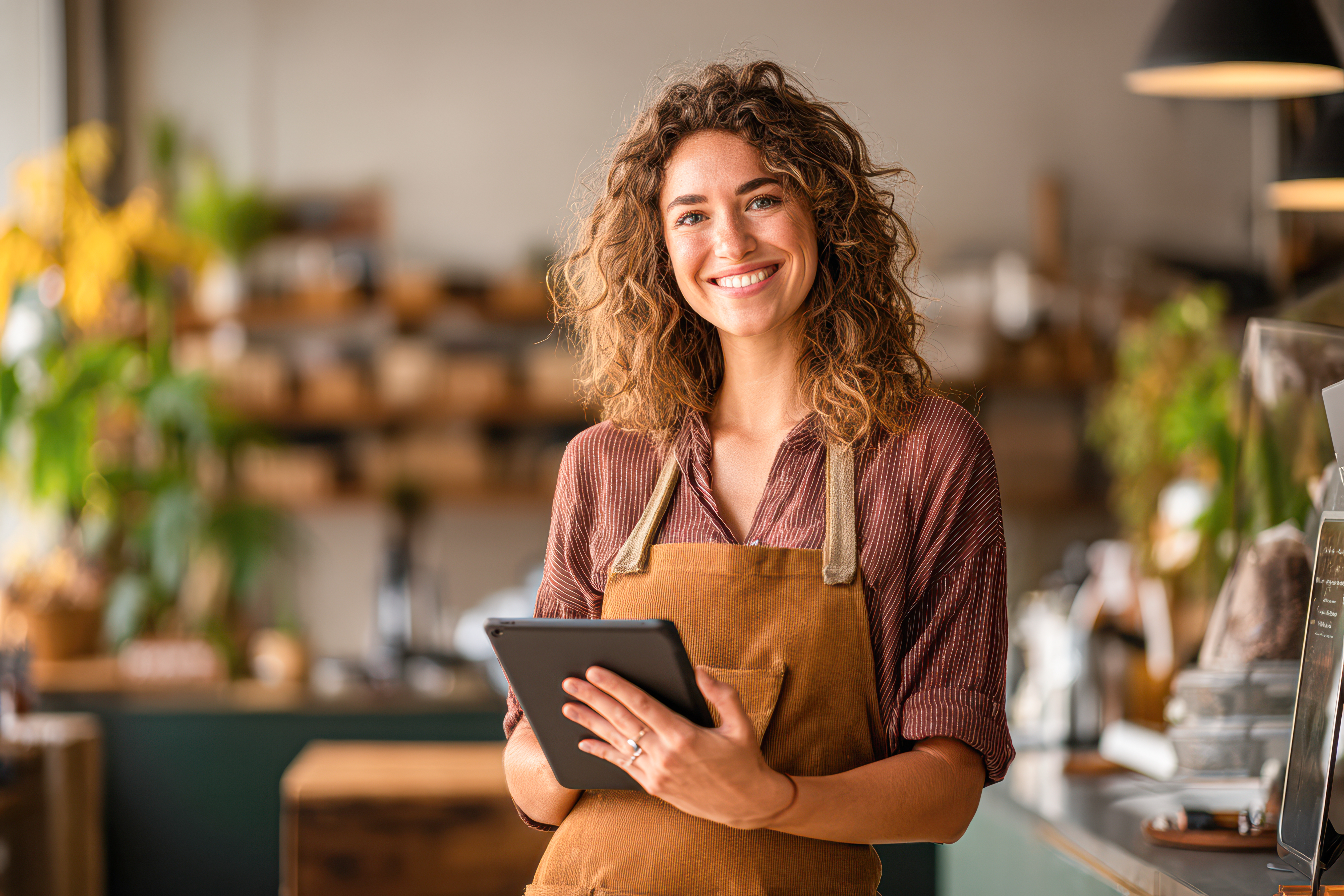 Service personality smiling at work